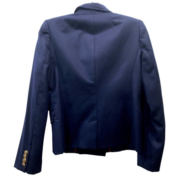 J Crew Navy Blue Double Breasted Wool Blazer Gold Buttons | NWOT | Size 6 - Picture 6 of 10